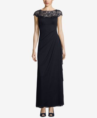 XSCAPE Petite Embellished Illusion Gown ...
